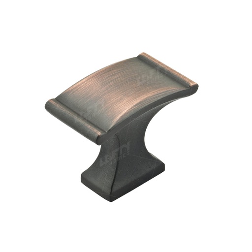 [BP260637BORB] Traditional Metal Brushed Oil-Rubbed Bronze Rectangular Knob - 2606